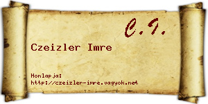 Czeizler Imre névjegykártya
